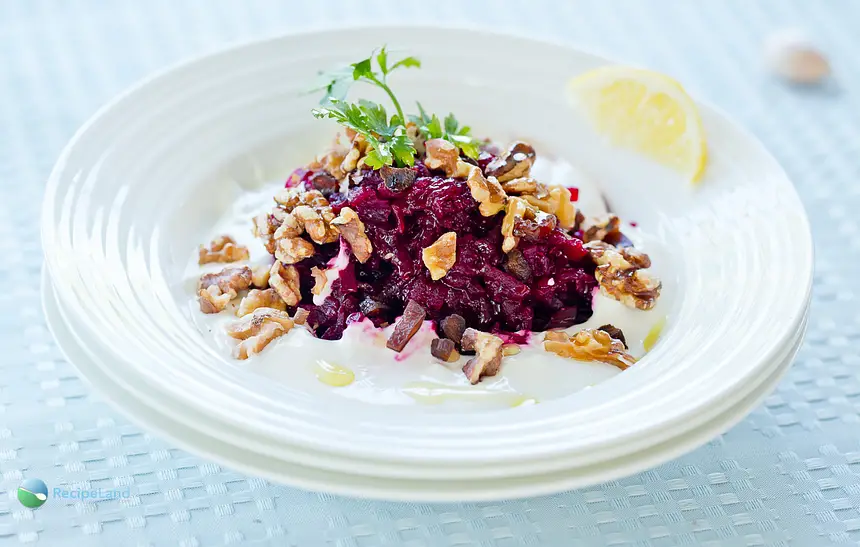 Beet, Walnuts, Dry Prunes & Garlic Salad