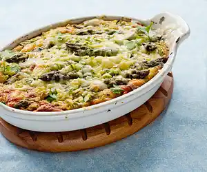 Impossible Asparagus & Ham Pie