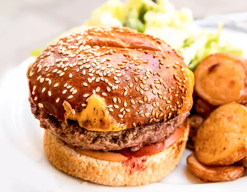 Horseradish-Garlic Burgers