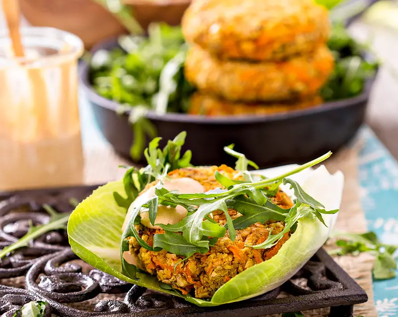 Lentil Sweet Potato Burgers