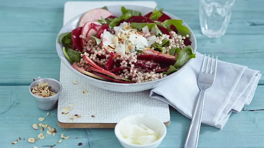Buckwheat, Beet & Manchego Salads 