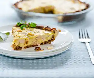 Easy Leftover Stuffing & Turkey Quiche