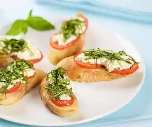 Goat Cheese & Basil Pizza Bites