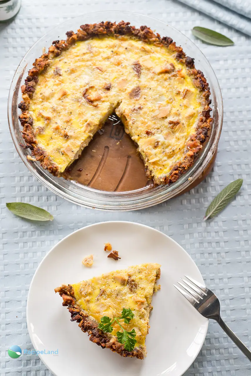 Easy Leftover Stuffing & Turkey Quiche