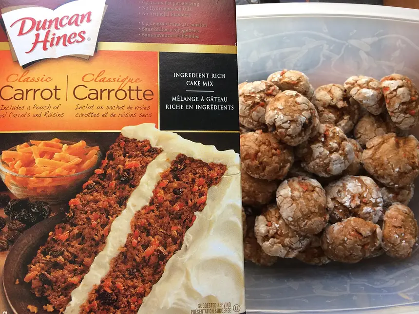 Carrot Cake Crinkle Cookies