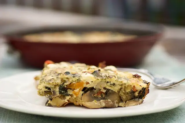Mushroom, Tomato, Basil Frittata
