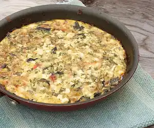Mushroom, Tomato, Basil Frittata
