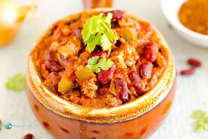 Turkey chili recipe close-up
