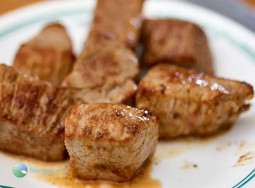 Brown the stewing beef cubes for maximum flavor