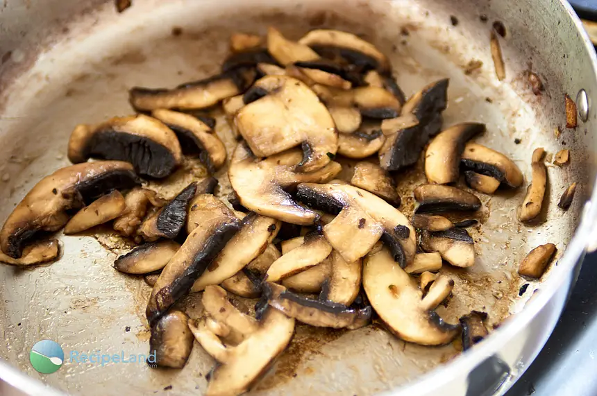 Mushrooms and butter, cooking