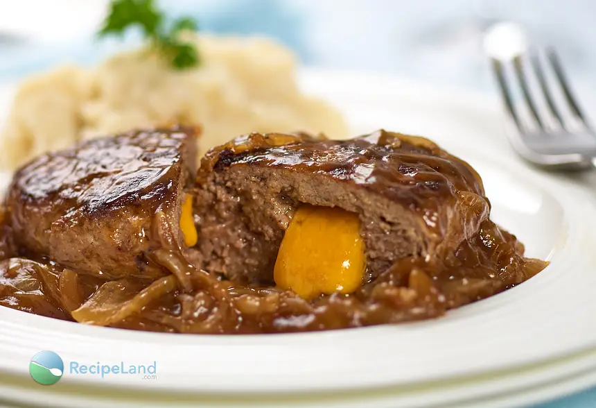 Cheese Stuffed Salisbury Steaks