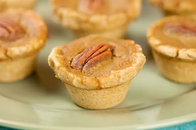 Mini Holiday Pumpkin Pecan Tarts