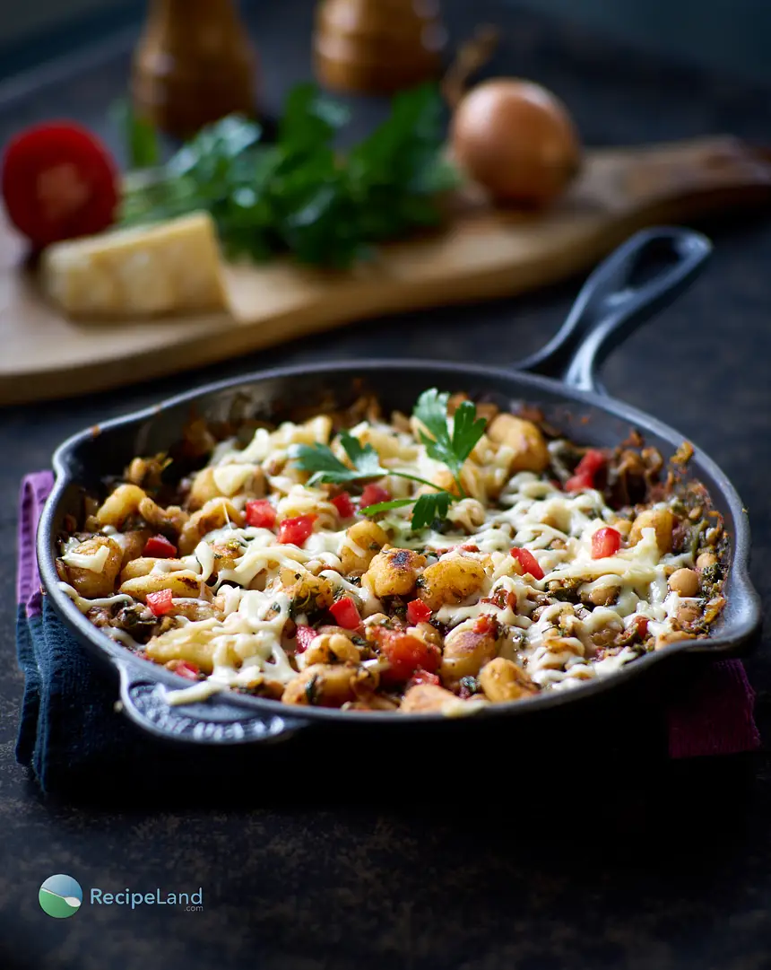 Italian gnocchi with spinach and white beans topped with melted mozzarella and Parmesan. Comes together quickly and hits all the right notes. An easy and delicious vegetarian dinner to make for your family.