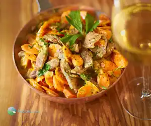 Easy German Beef Strips & Carrots