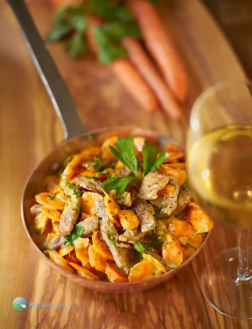 Easy German Beef Strips & Carrots