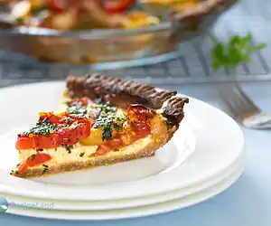 Cheesy Herbed Heirloom Tomato Pie