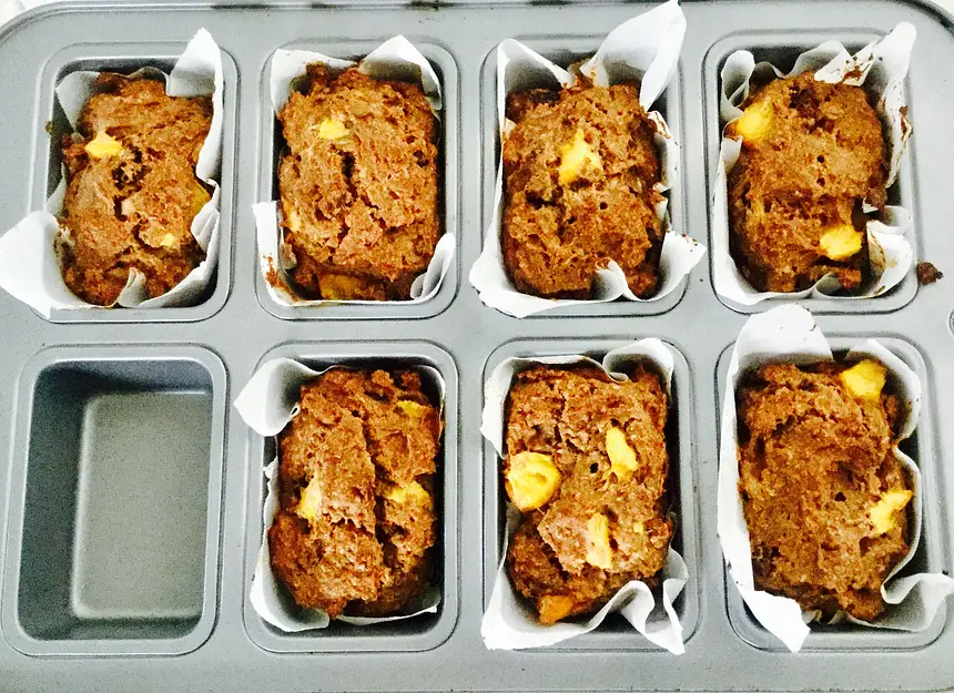 Sugar Free Peach Oat Bran Muffins