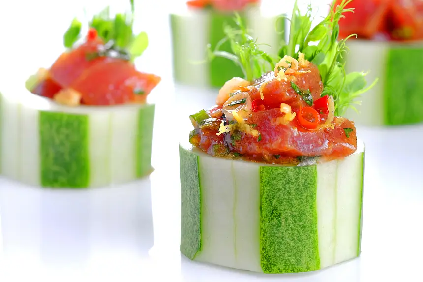 Oriental Tuna Tartare Cups