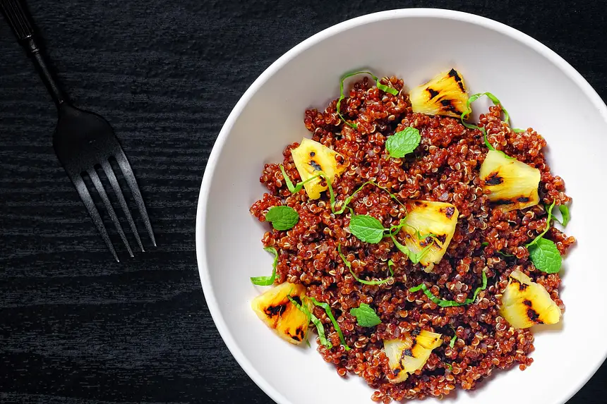 Grilled Pineapple & Red Curry Quinoa