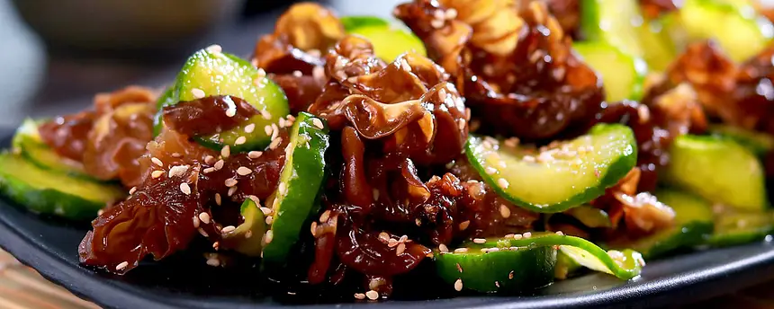 Chilled Cucumber & Woodear Mushroom Salad
