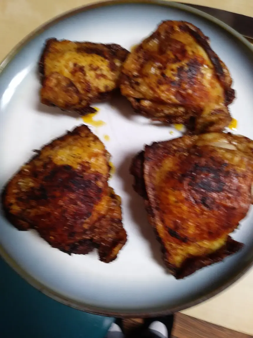 Paprika Chicken Thighs with Orzo Noodles