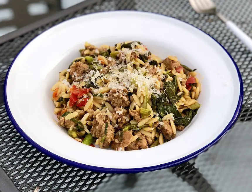Pasta with Hot Sausage & Rapini
