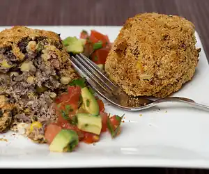 Black Bean Croquettes with Fresh Salsa