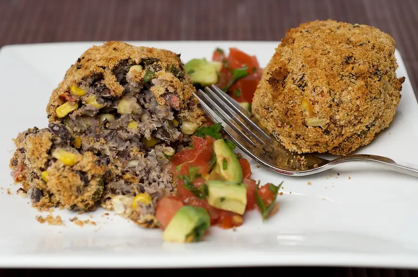 Black Bean Croquettes with Fresh Salsa