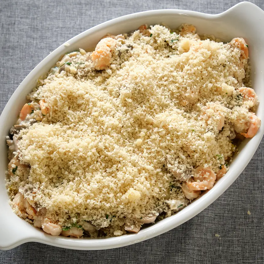 Spaghetti Squash with Mushrooms and Shrimp
