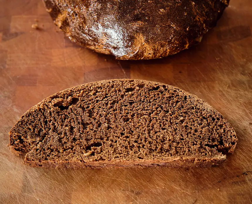 Classic Russian Black Rye Bread