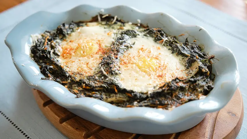 Baked Eggs Florentine