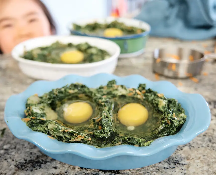 Baked Eggs Florentine