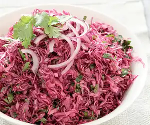 Asian Red Cabbage Coleslaw