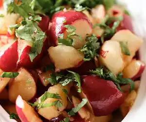 Smashed Radishes in Soy Dressing