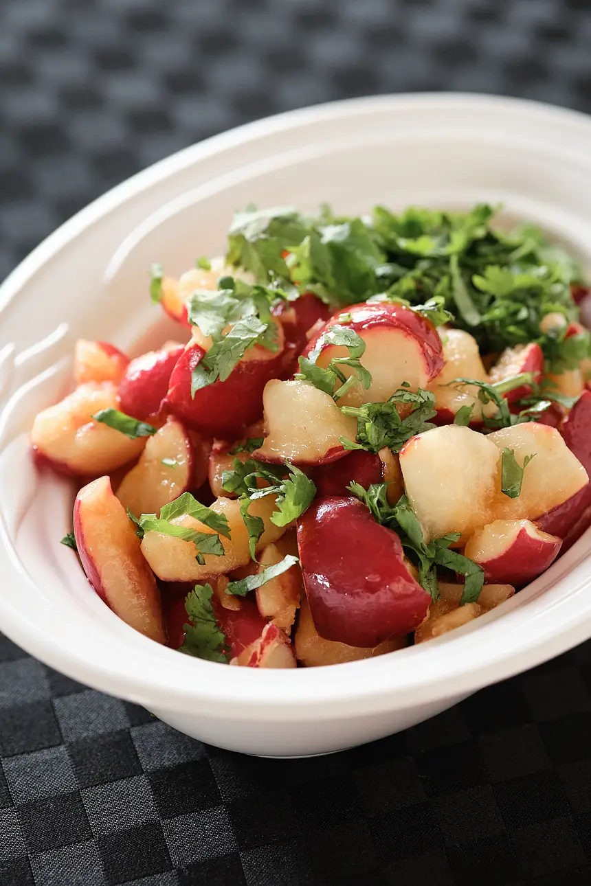 Smashed Radishes in Soy Dressing