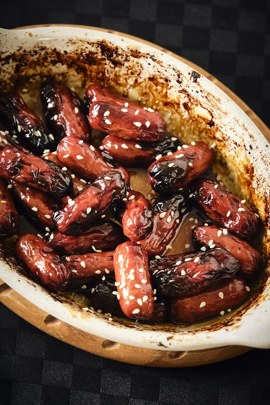 Honey-Sesame Roasted Cocktail Wieners
