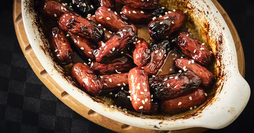 Honey-Sesame Roasted Cocktail Wieners