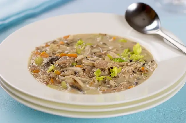 Creamy Leftover Turkey, Veggies & Wild Rice Soup