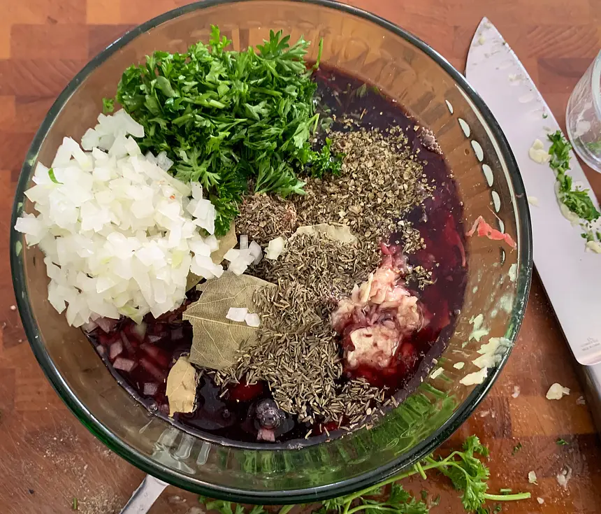 Beef and Vegetables in Red Wine Sauce