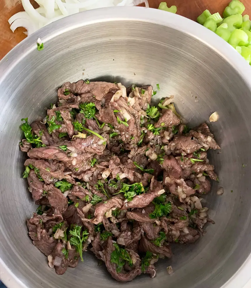 Beef and Vegetables in Red Wine Sauce
