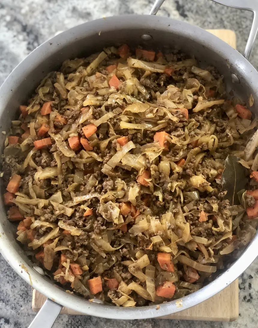 Cabbage & ground beef