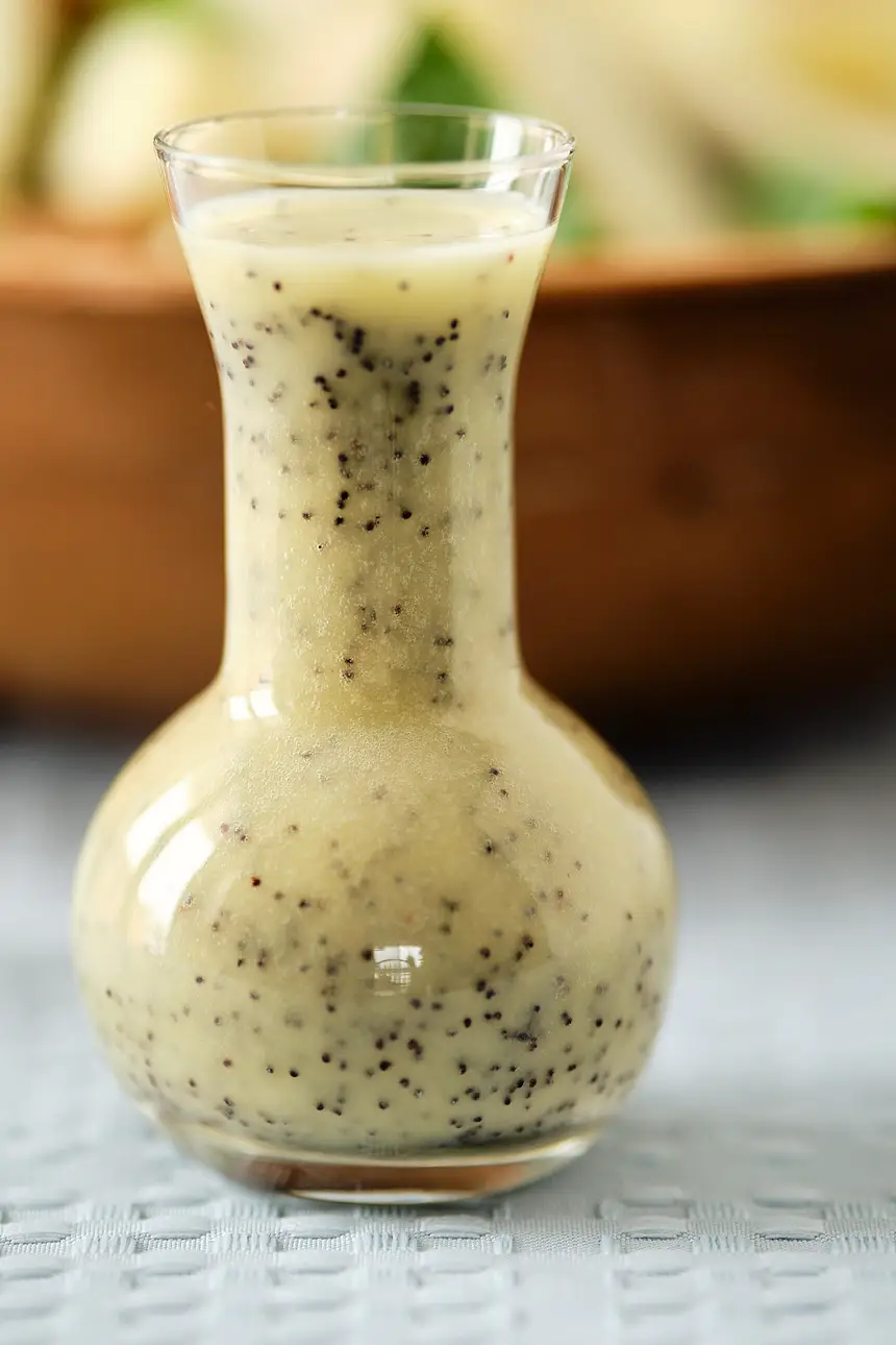 Winter Fruit Salad with Lemon Poppyseed Dressing 