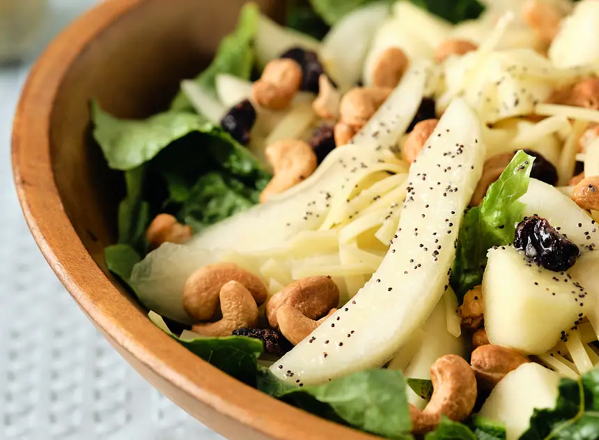 Winter Fruit Salad with Lemon Poppyseed Dressing 