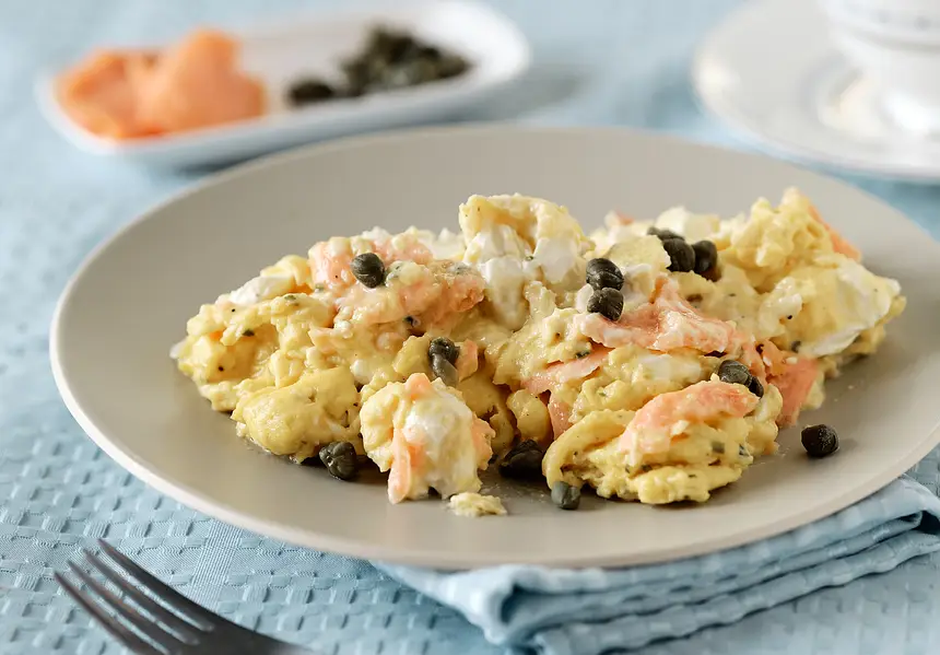 Scrambled Eggs with Lox & Cream Cheese