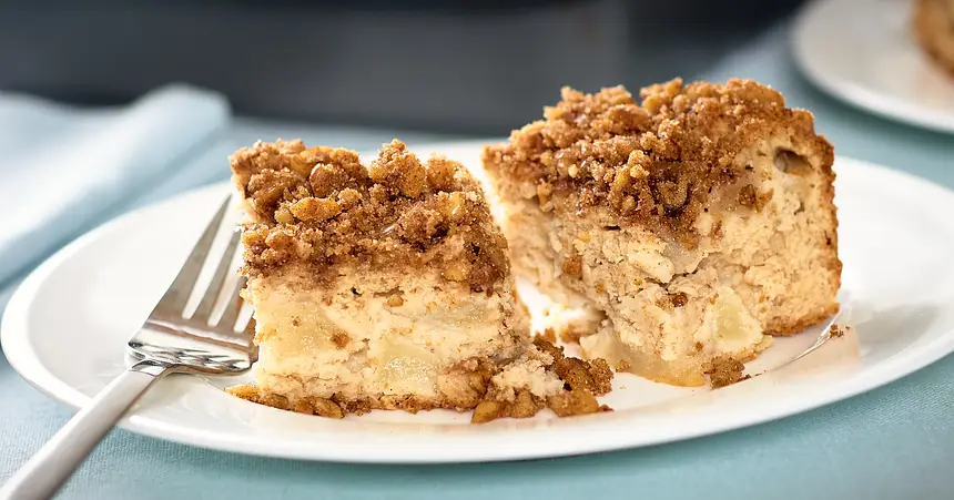 Simple Pear Walnut Coffee Cake