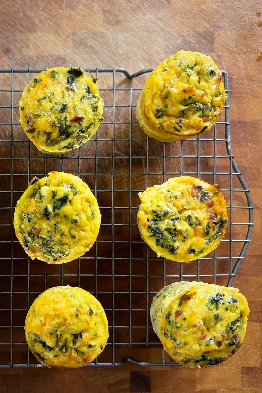 Eggs Florentine Ham & Cheese Cups