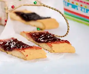 Christmas Mock Thumbprints Fruit Bars