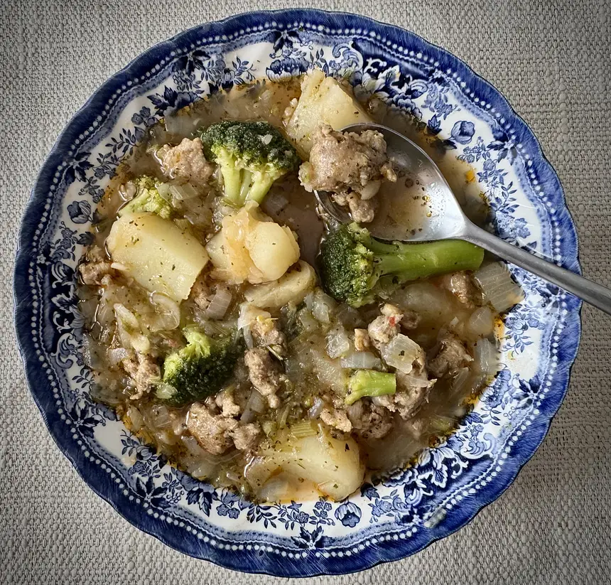 Sausage & Broccoli Minestrone Soup