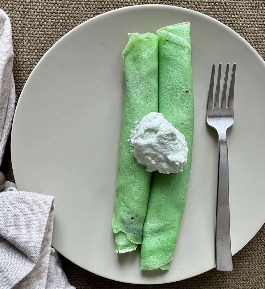 Irish Green Crepes for St. Patrick's Day