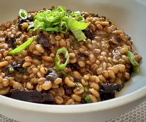 Barley with Sun-Dried Tomatoes & Scallions